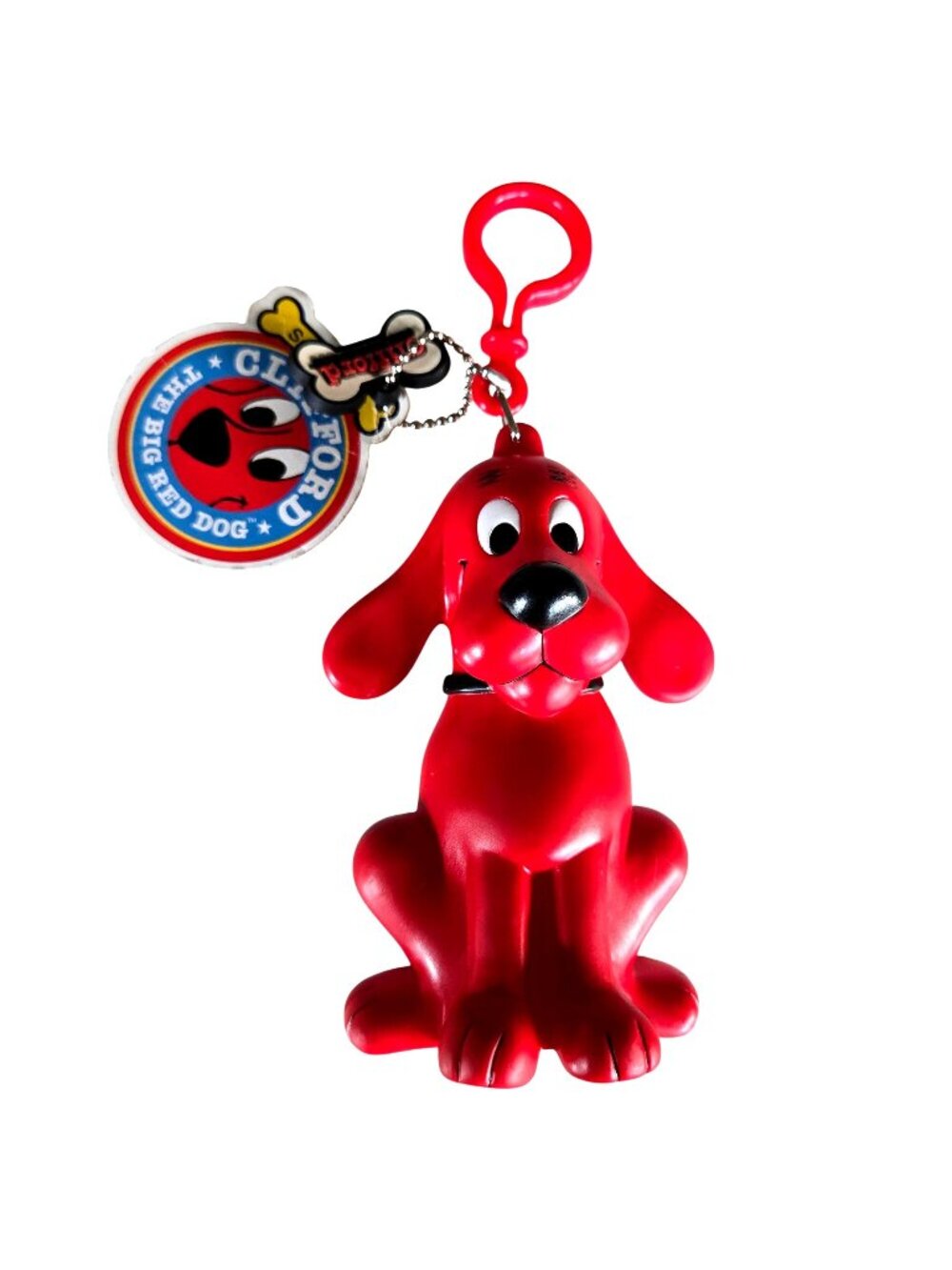 Clifford the Big Red Dog Scholastic Clip on Coin Pouch Keychain Vintage Y2K 2000